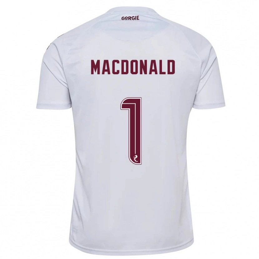 Danxen Mujer Camiseta Jamie Macdonald #1 Blanco Borgoña 2ª Equipación 2025/26 La Camisa México