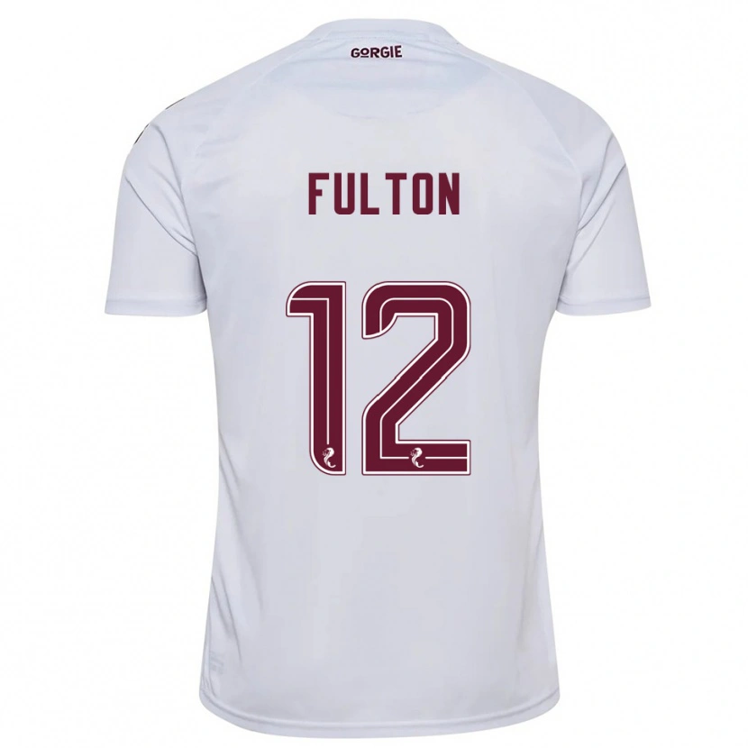 Danxen Mujer Camiseta Ryan Fulton #12 Blanco Borgoña 2ª Equipación 2025/26 La Camisa México