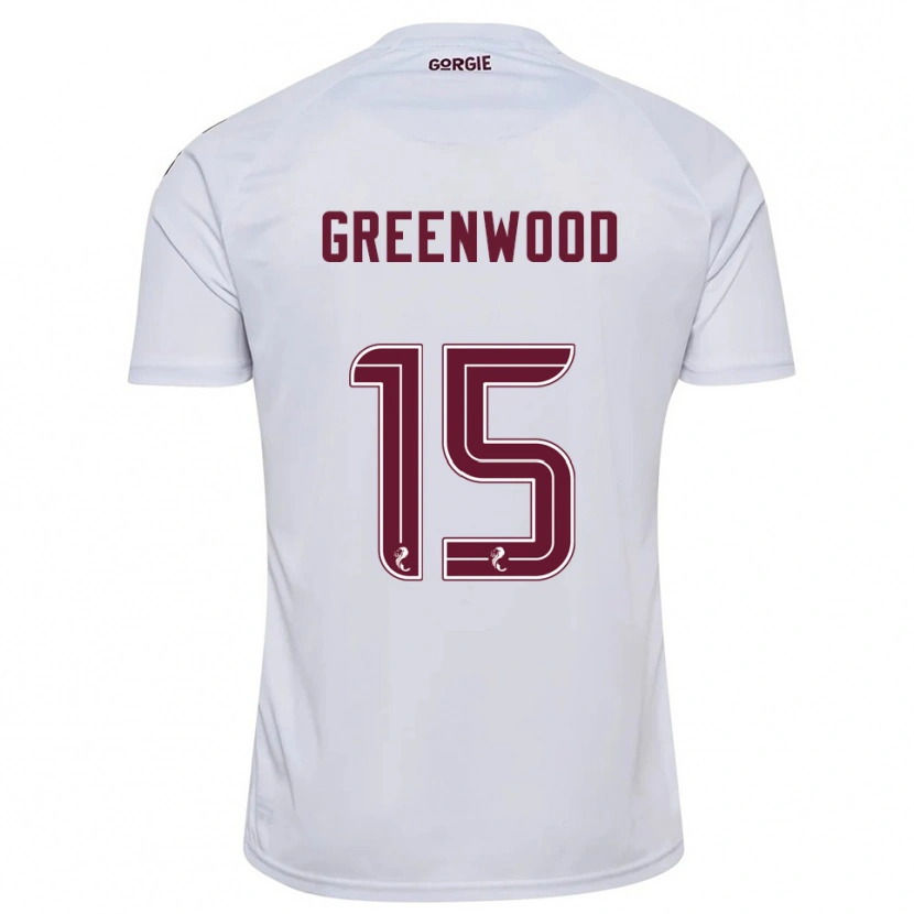 Danxen Mujer Camiseta Brodie Greenwood #15 Blanco Borgoña 2ª Equipación 2025/26 La Camisa México