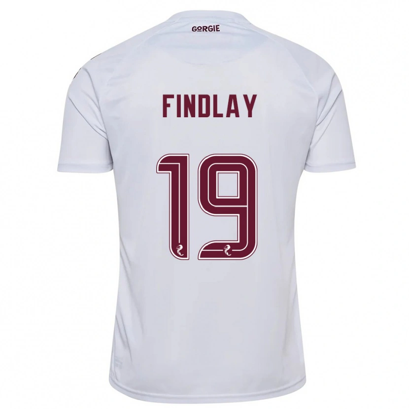 Danxen Mujer Camiseta Stuart Findlay #19 Blanco Borgoña 2ª Equipación 2025/26 La Camisa México