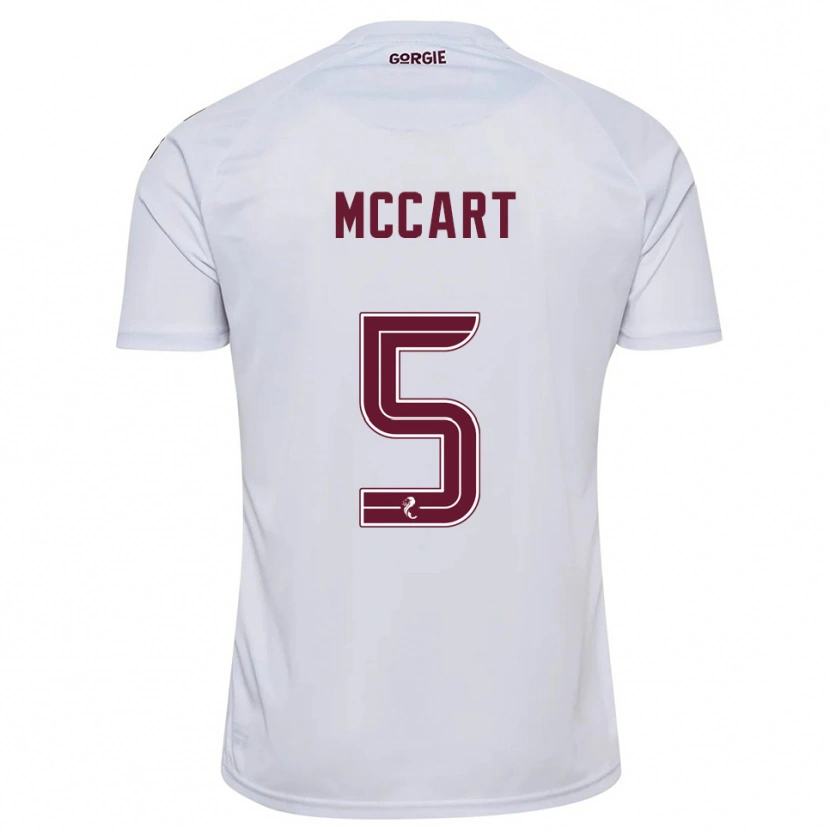 Danxen Mujer Camiseta Jamie Mccart #5 Blanco Borgoña 2ª Equipación 2025/26 La Camisa México
