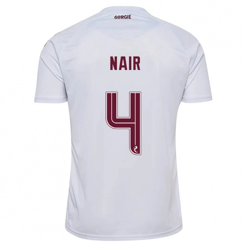 Danxen Mujer Camiseta Kenzi Nair #4 Blanco Borgoña 2ª Equipación 2025/26 La Camisa México