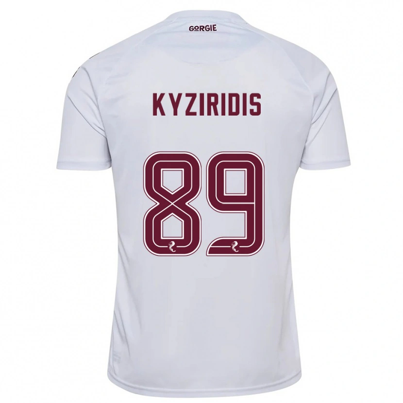 Danxen Mujer Camiseta Alexandros Kyziridis #89 Blanco Borgoña 2ª Equipación 2025/26 La Camisa México
