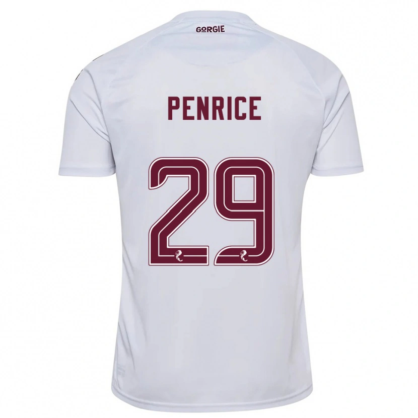 Danxen Mujer Camiseta James Penrice #29 Blanco Borgoña 2ª Equipación 2025/26 La Camisa México