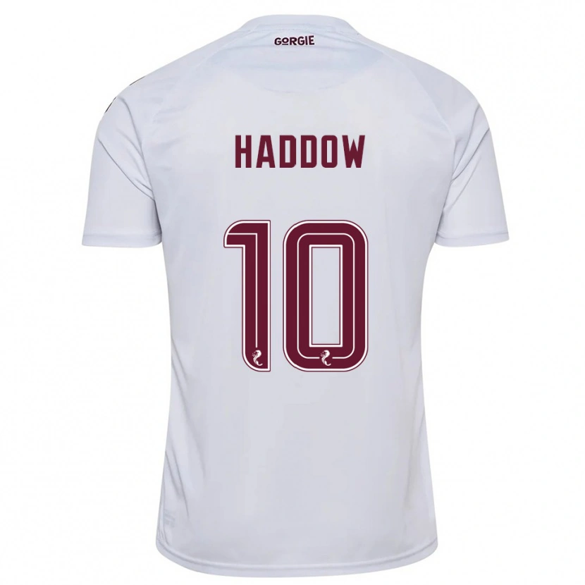 Danxen Mujer Camiseta Aiden Haddow #10 Blanco Borgoña 2ª Equipación 2025/26 La Camisa México