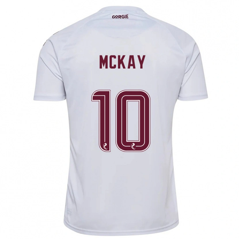 Danxen Mujer Camiseta Barrie Mckay #10 Blanco Borgoña 2ª Equipación 2025/26 La Camisa México
