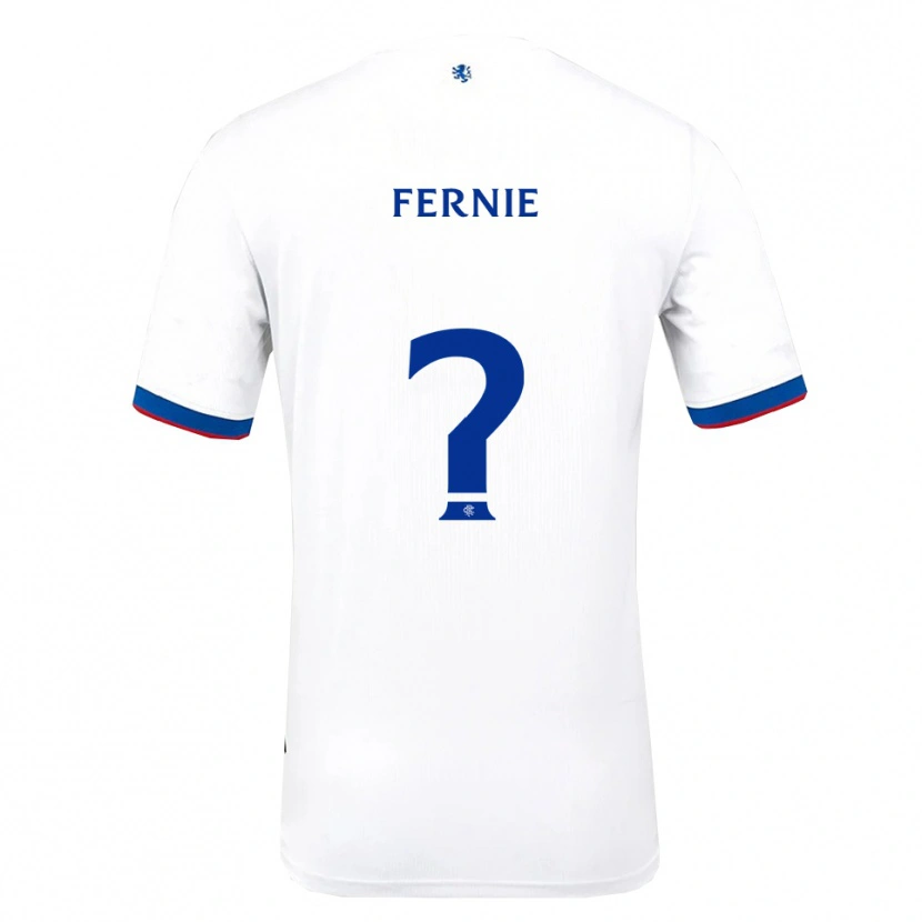 Danxen Mujer Camiseta Cameron Fernie #0 Blanco Rojo Azul 2ª Equipación 2025/26 La Camisa México