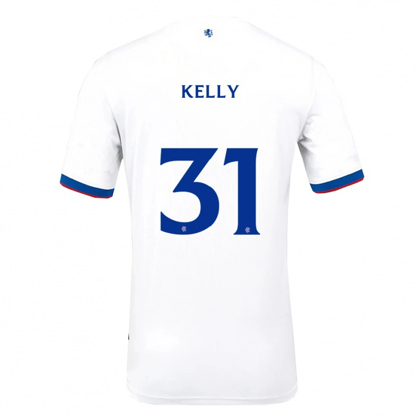 Danxen Mujer Camiseta Liam Kelly #31 Blanco Rojo Azul 2ª Equipación 2025/26 La Camisa México