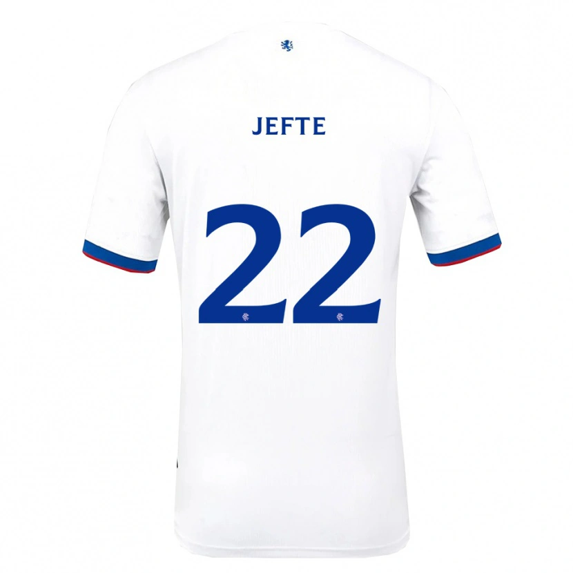 Danxen Mujer Camiseta Jefté #22 Blanco Rojo Azul 2ª Equipación 2025/26 La Camisa México