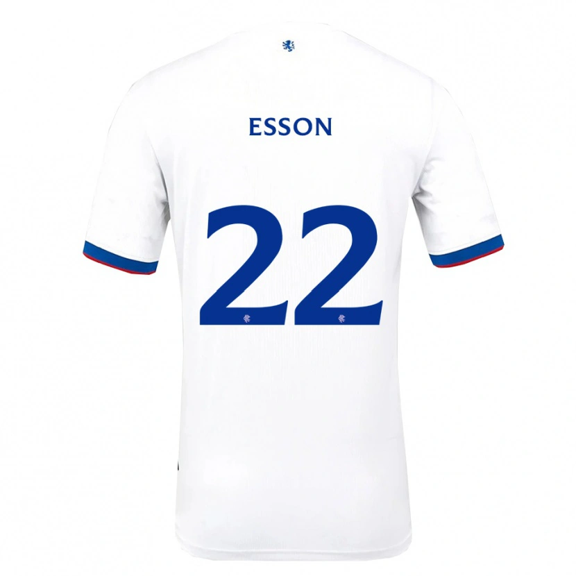 Danxen Mujer Camiseta Victoria Esson #22 Blanco Rojo Azul 2ª Equipación 2025/26 La Camisa México