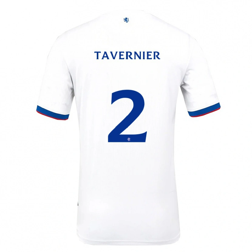 Danxen Mujer Camiseta James Tavernier #2 Blanco Rojo Azul 2ª Equipación 2025/26 La Camisa México