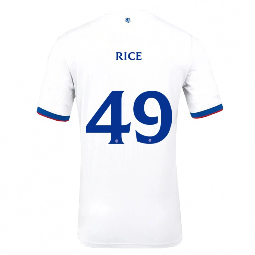 Danxen Mujer Camiseta Bailey Rice #49 Blanco Rojo Azul 2ª Equipación 2025/26 La Camisa México