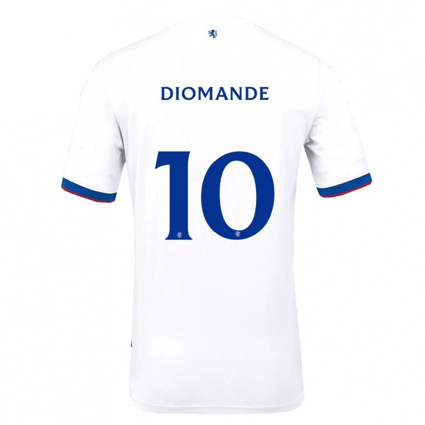 Danxen Mujer Camiseta Mohamed Diomandé #10 Blanco Rojo Azul 2ª Equipación 2025/26 La Camisa México