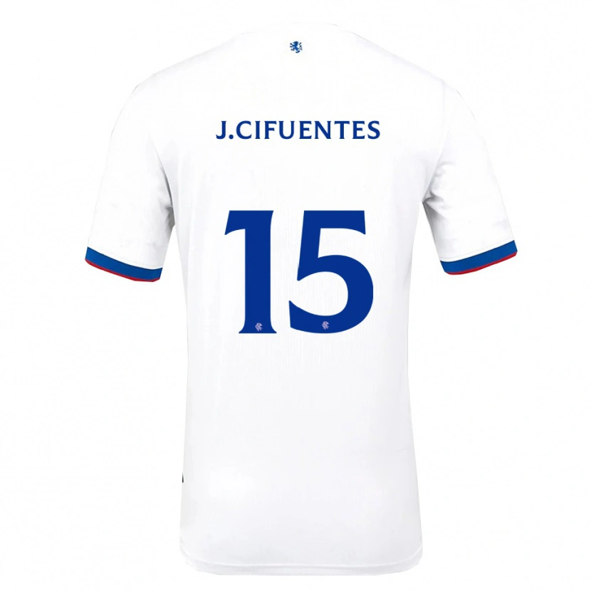 Danxen Mujer Camiseta José Cifuentes #15 Blanco Rojo Azul 2ª Equipación 2025/26 La Camisa México