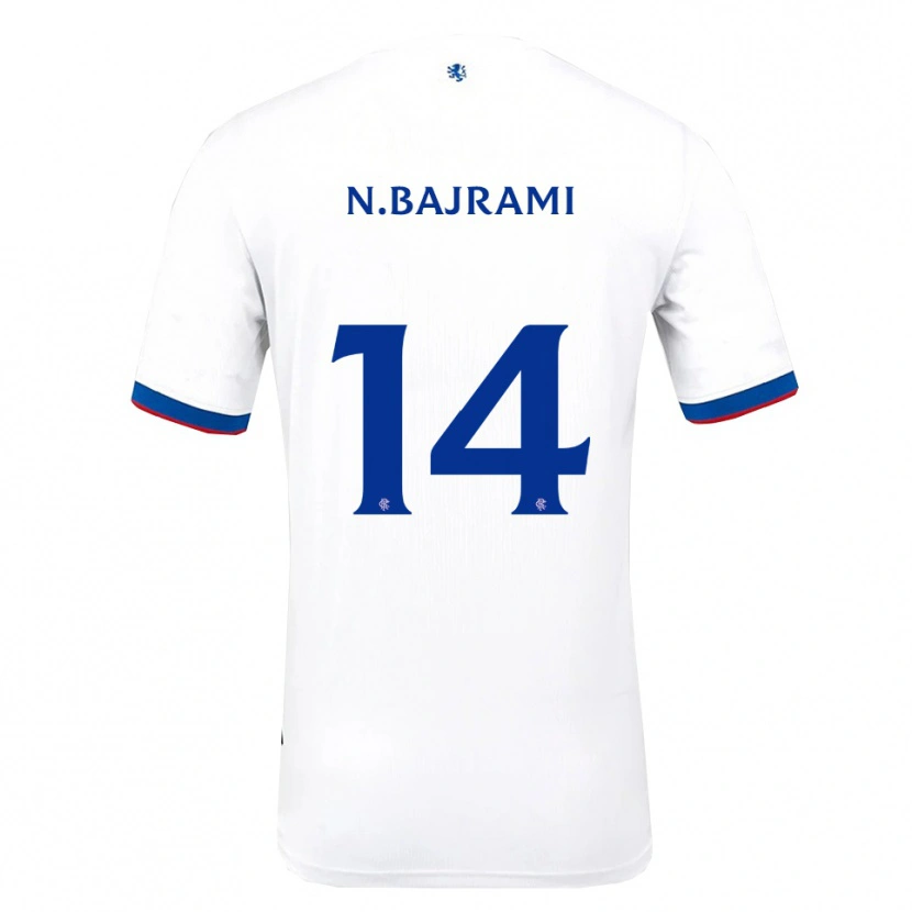 Danxen Mujer Camiseta Nedim Bajrami #14 Blanco Rojo Azul 2ª Equipación 2025/26 La Camisa México