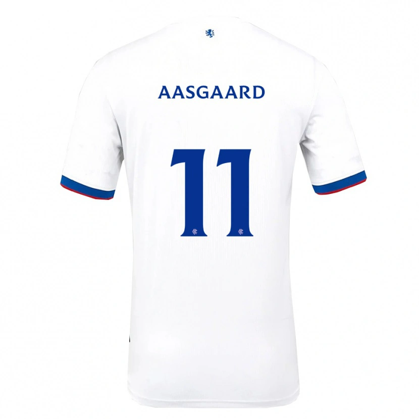 Danxen Mujer Camiseta Thelo Aasgaard #11 Blanco Rojo Azul 2ª Equipación 2025/26 La Camisa México