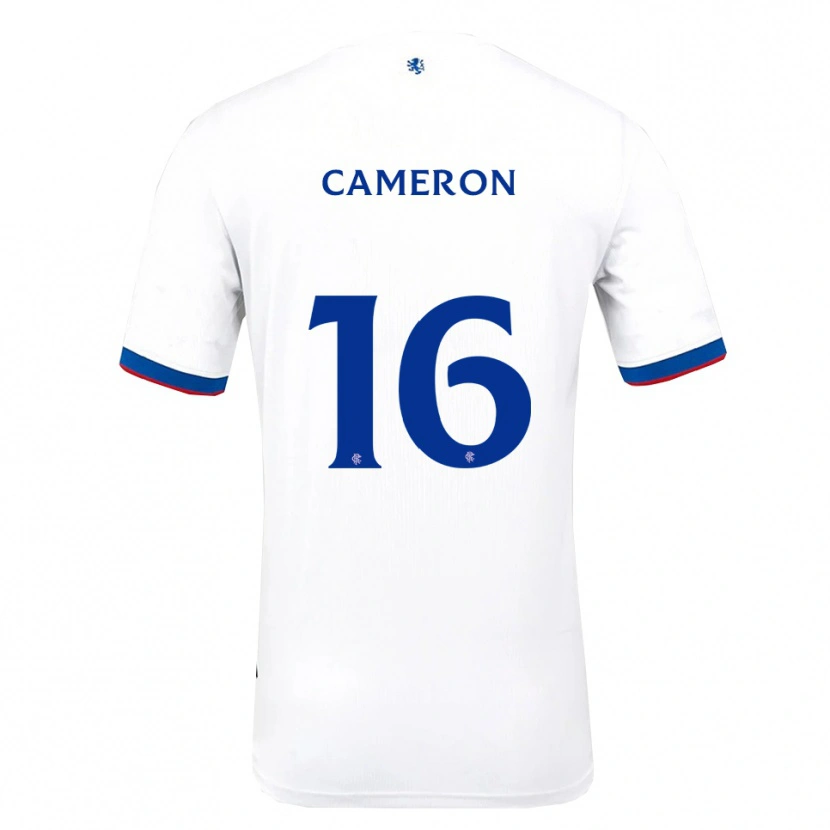 Danxen Mujer Camiseta Lyall Cameron #16 Blanco Rojo Azul 2ª Equipación 2025/26 La Camisa México