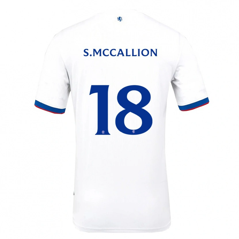 Danxen Mujer Camiseta Stuart Mccallion #18 Blanco Rojo Azul 2ª Equipación 2025/26 La Camisa México