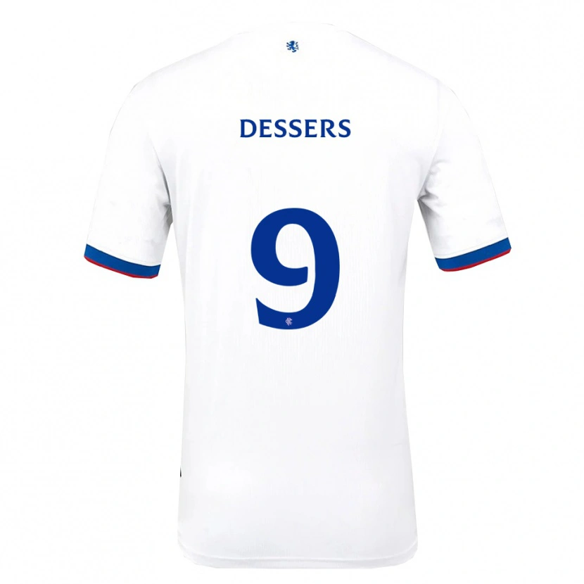 Danxen Mujer Camiseta Cyriel Dessers #9 Blanco Rojo Azul 2ª Equipación 2025/26 La Camisa México