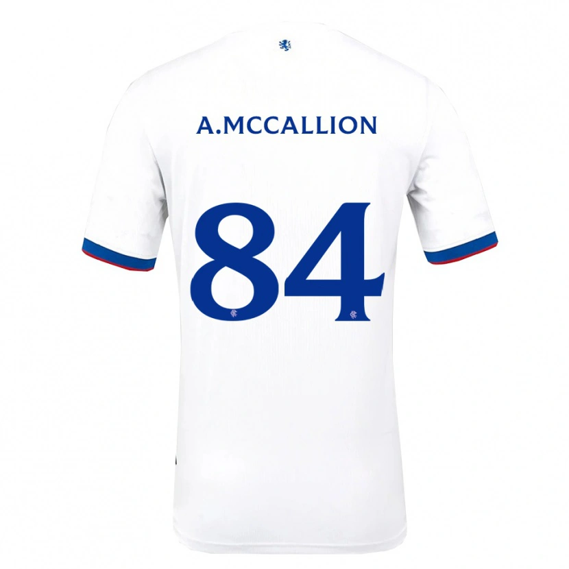 Danxen Mujer Camiseta Aiden Mccallion #84 Blanco Rojo Azul 2ª Equipación 2025/26 La Camisa México
