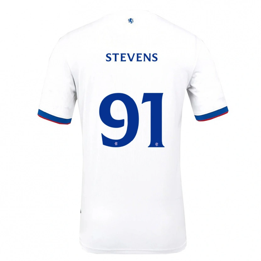 Danxen Mujer Camiseta Archie Stevens #91 Blanco Rojo Azul 2ª Equipación 2025/26 La Camisa México