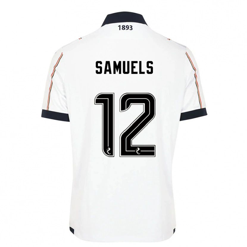 Danxen Mujer Camiseta Imari Samuels #12 Blanco Azul Marino Rojo 2ª Equipación 2025/26 La Camisa México