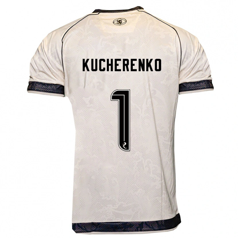 Danxen Mujer Camiseta Yevgeniy Kucherenko #1 Blanco Negro 2ª Equipación 2025/26 La Camisa México