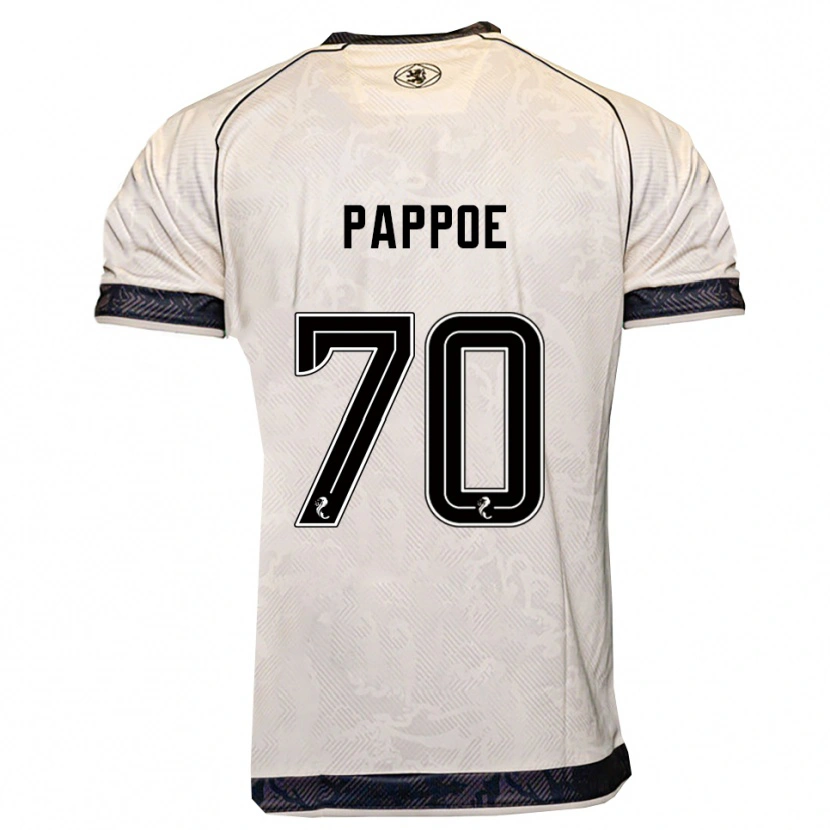 Danxen Mujer Camiseta Isaac Pappoe #70 Blanco Negro 2ª Equipación 2025/26 La Camisa México
