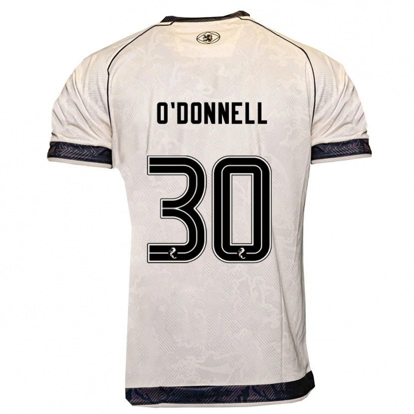 Danxen Mujer Camiseta Lewis O'donnell #30 Blanco Negro 2ª Equipación 2025/26 La Camisa México