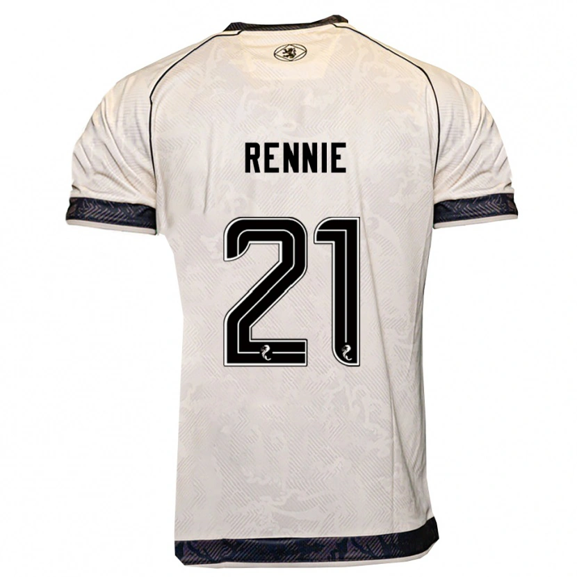 Danxen Mujer Camiseta Beth Rennie #21 Blanco Negro 2ª Equipación 2025/26 La Camisa México