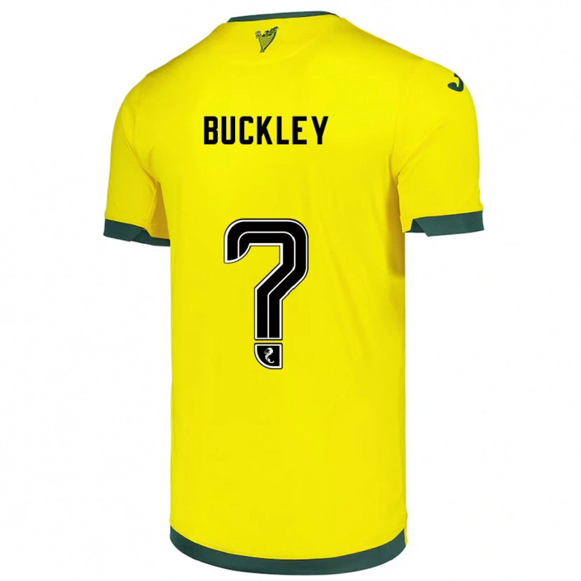 Danxen Mujer Camiseta Adam Buckley #0 Amarillo Verde 2ª Equipación 2025/26 La Camisa México