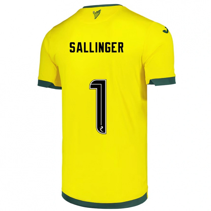Danxen Mujer Camiseta Raphael Sallinger #1 Amarillo Verde 2ª Equipación 2025/26 La Camisa México