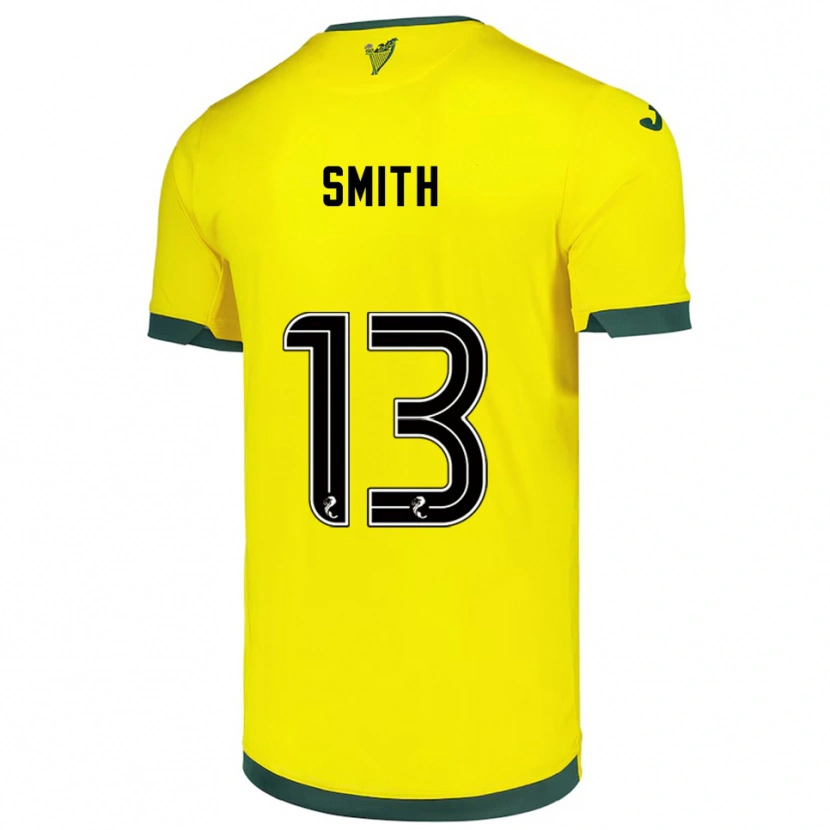 Danxen Mujer Camiseta Jordan Smith #13 Amarillo Verde 2ª Equipación 2025/26 La Camisa México