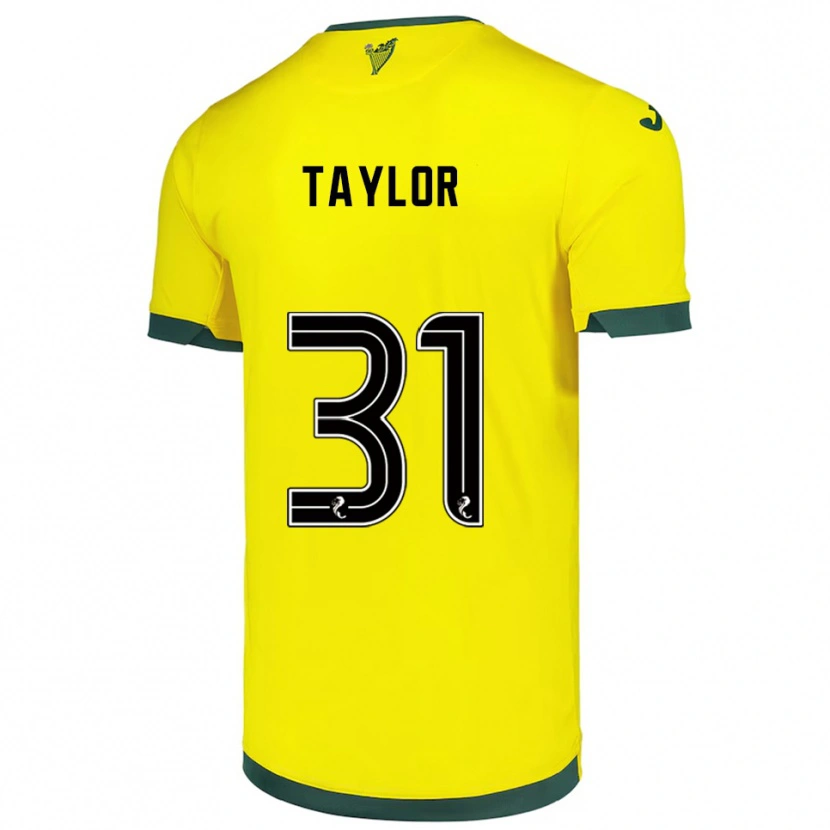 Danxen Mujer Camiseta Linzi Taylor #31 Amarillo Verde 2ª Equipación 2025/26 La Camisa México