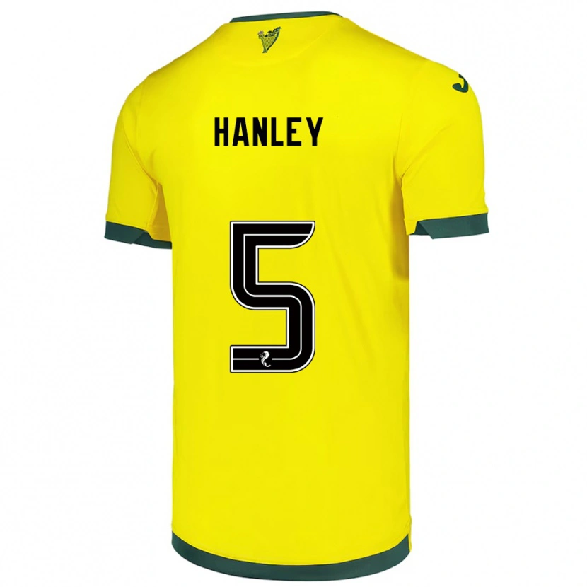 Danxen Mujer Camiseta Grant Hanley #5 Amarillo Verde 2ª Equipación 2025/26 La Camisa México