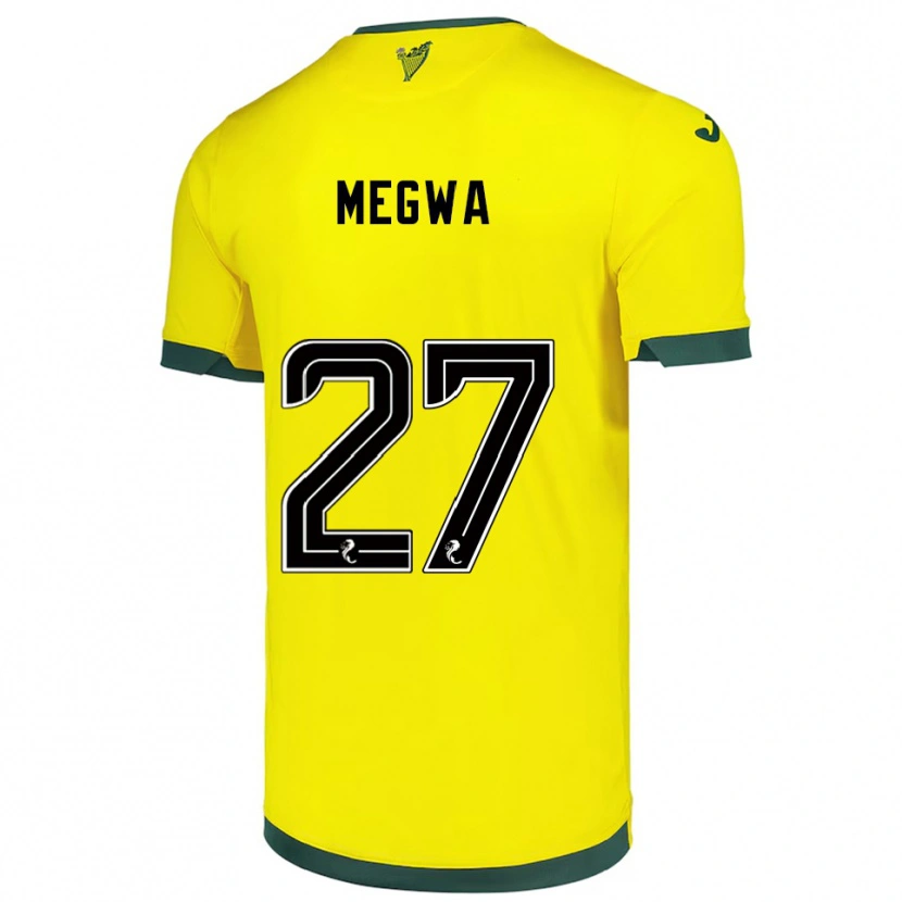 Danxen Mujer Camiseta Kanayo Megwa #27 Amarillo Verde 2ª Equipación 2025/26 La Camisa México