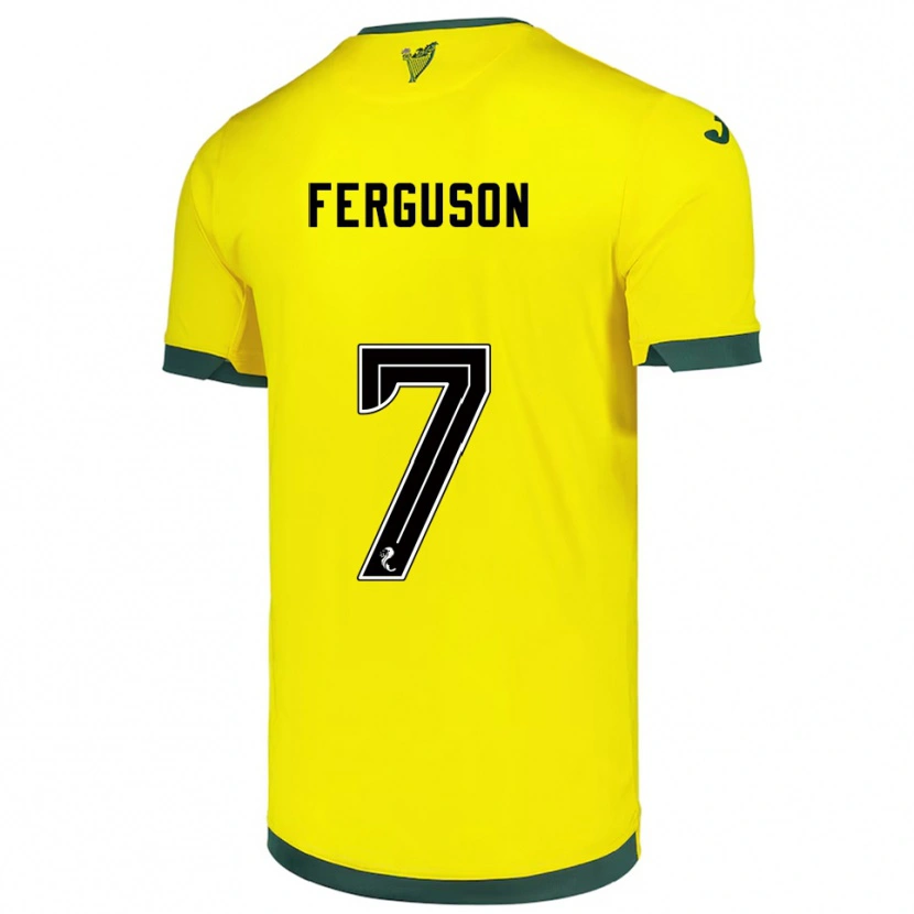 Danxen Mujer Camiseta Abbie Ferguson #7 Amarillo Verde 2ª Equipación 2025/26 La Camisa México