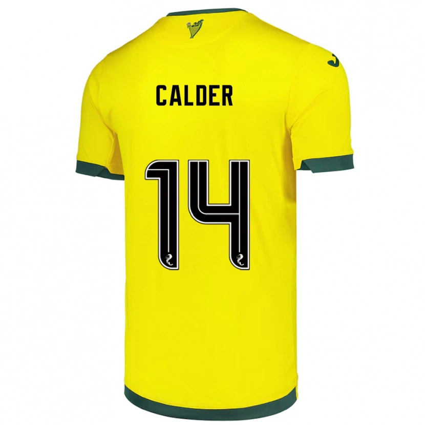 Danxen Mujer Camiseta Owen Calder #14 Amarillo Verde 2ª Equipación 2025/26 La Camisa México