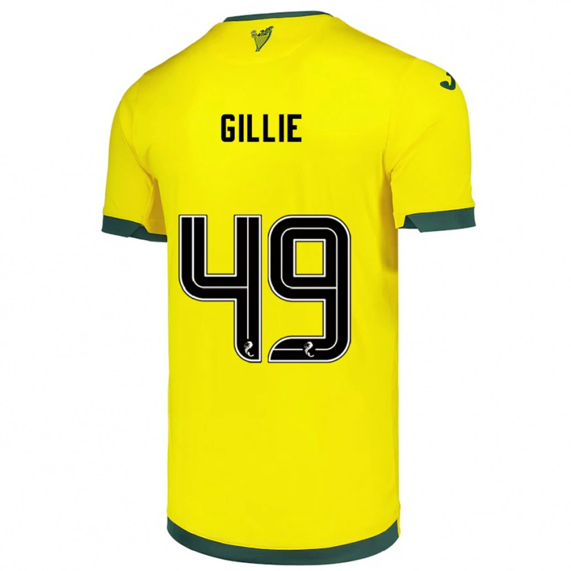 Danxen Mujer Camiseta Lewis Gillie #49 Amarillo Verde 2ª Equipación 2025/26 La Camisa México