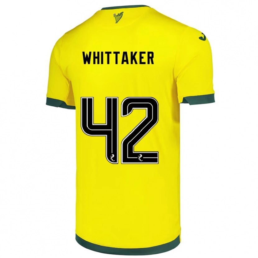 Danxen Mujer Camiseta Rory Whittaker #42 Amarillo Verde 2ª Equipación 2025/26 La Camisa México