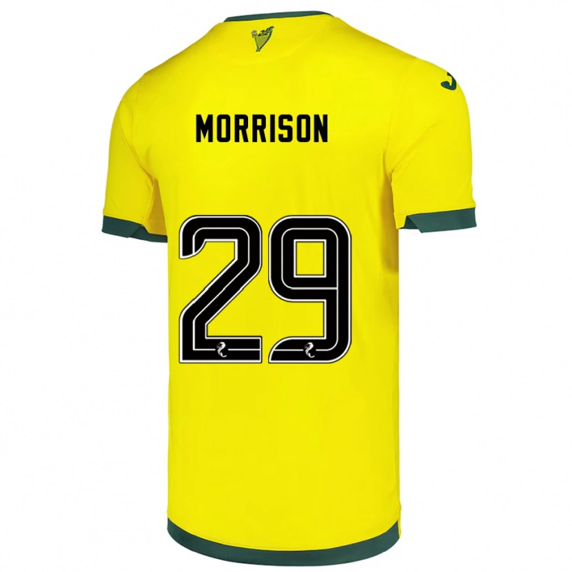 Danxen Mujer Camiseta Kirsty Morrison #29 Amarillo Verde 2ª Equipación 2025/26 La Camisa México