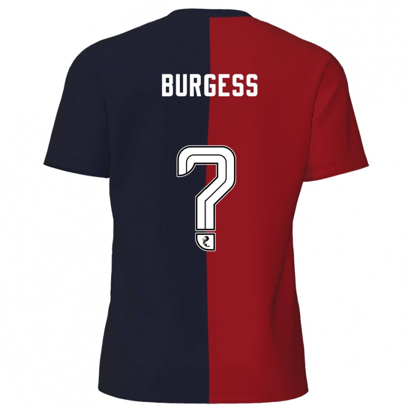 Danxen Mujer Camiseta Logan Burgess #0 Rojo Azul Marino 2ª Equipación 2025/26 La Camisa México