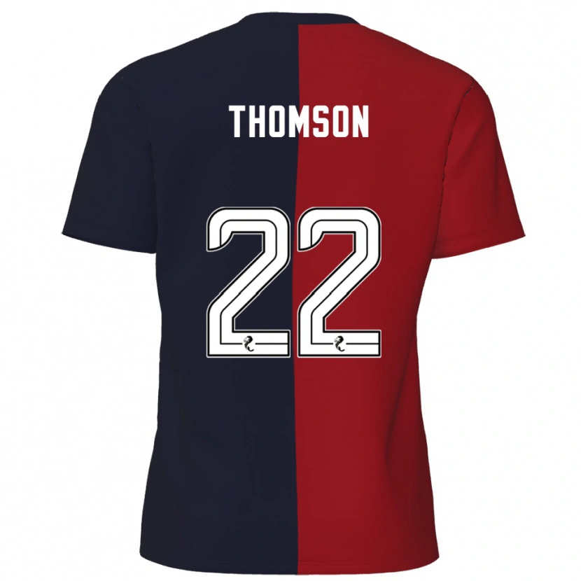 Danxen Mujer Camiseta Jack Thomson #22 Rojo Azul Marino 2ª Equipación 2025/26 La Camisa México