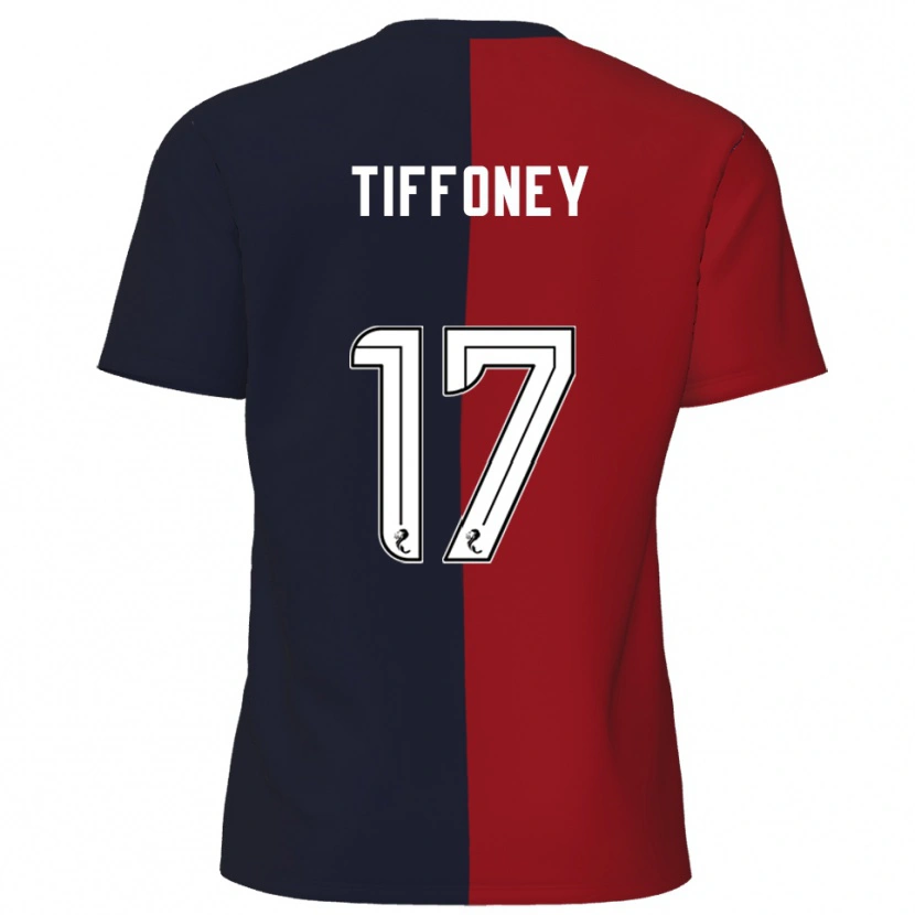 Danxen Mujer Camiseta Scott Tiffoney #17 Rojo Azul Marino 2ª Equipación 2025/26 La Camisa México