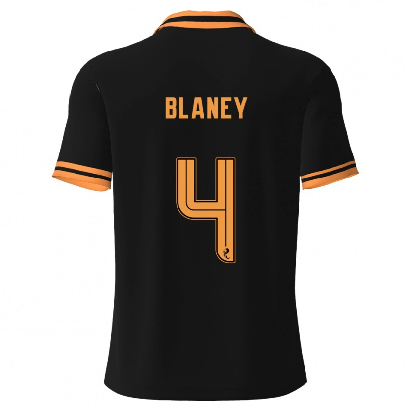 Danxen Mujer Camiseta Shane Blaney #4 Negro Amarillo 2ª Equipación 2025/26 La Camisa México