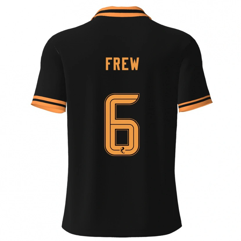 Danxen Mujer Camiseta Natasha Frew #6 Negro Amarillo 2ª Equipación 2025/26 La Camisa México
