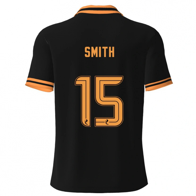 Danxen Mujer Camiseta Lewis Smith #15 Negro Amarillo 2ª Equipación 2025/26 La Camisa México