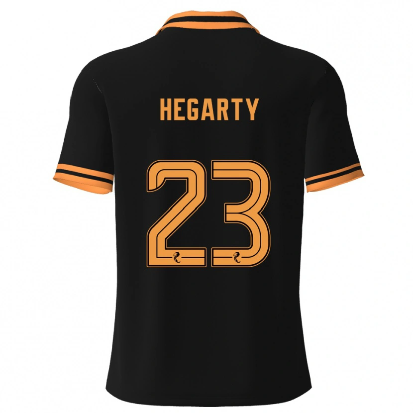 Danxen Mujer Camiseta Nina Hegarty #23 Negro Amarillo 2ª Equipación 2025/26 La Camisa México