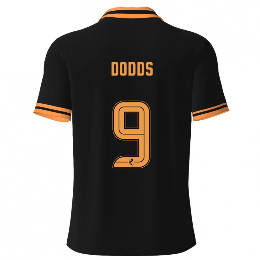 Danxen Mujer Camiseta Jen Dodds #9 Negro Amarillo 2ª Equipación 2025/26 La Camisa México