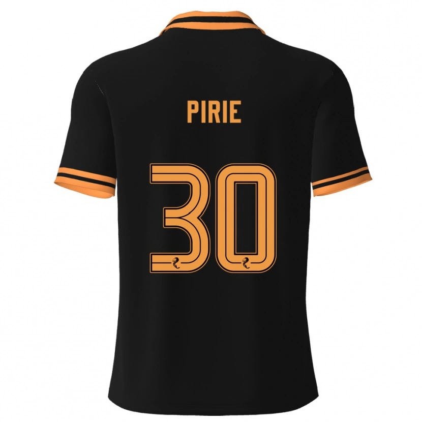Danxen Mujer Camiseta Rachel Pirie #30 Negro Amarillo 2ª Equipación 2025/26 La Camisa México